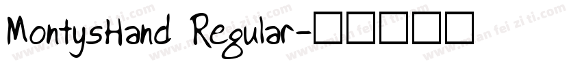 MontysHand Regular字体转换